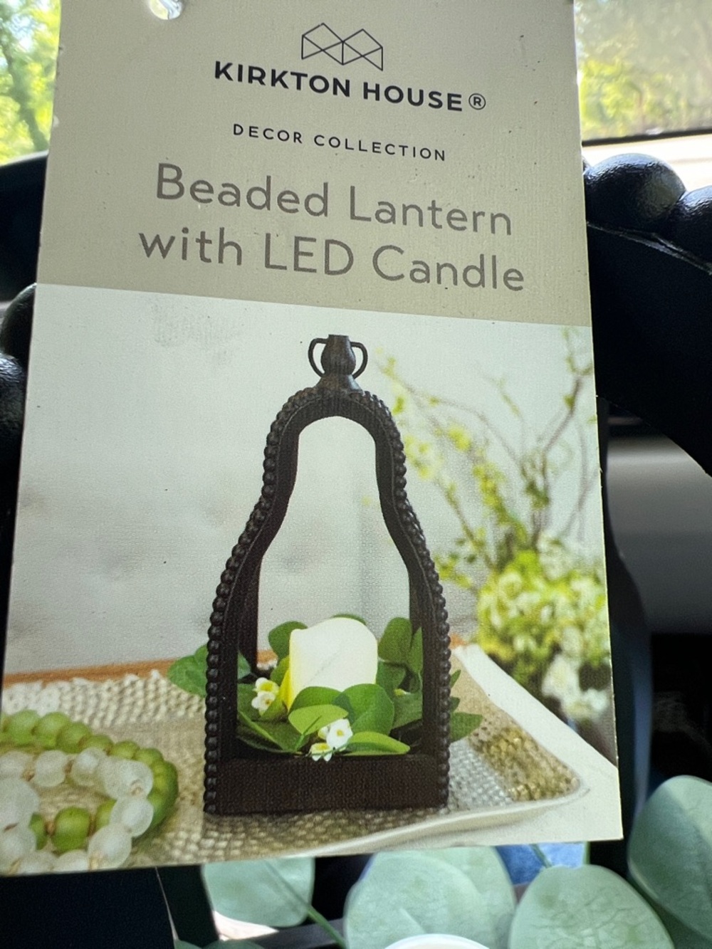 New for Summer
KIRKTON HOUSE Beaded Lantern w/ LED Candle, Black Curved - Picture 6 of 9